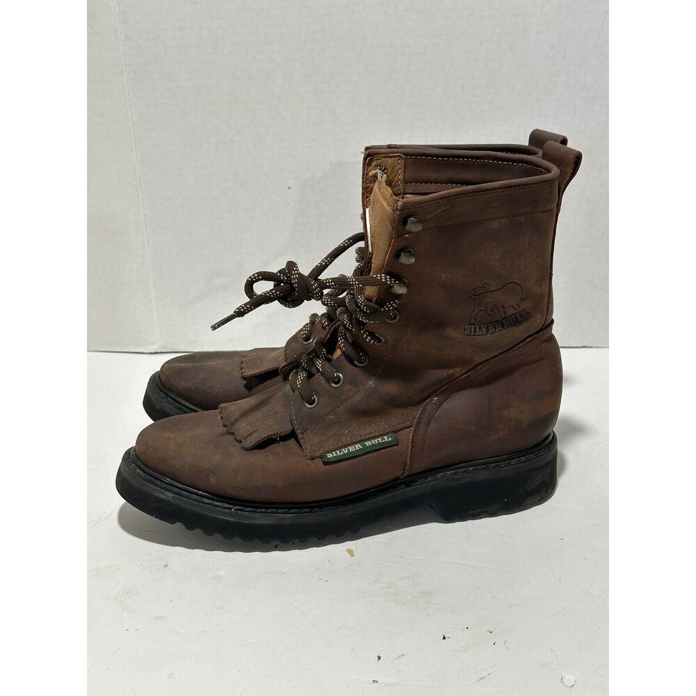 Silver Bull Mens Work boots leather waterproof oil resistance Sz men 8.5 - w 9.5